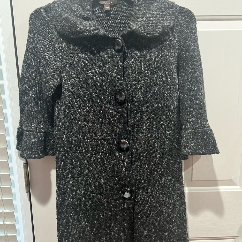 Fever Charcoal Pea Coat Style Sweater
